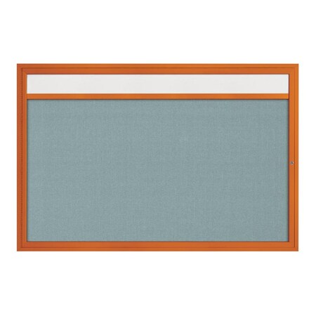 United Visual Products Slim Enclosed Corkboard, 36"x36", White Alum Frame/Forbo UVEB3636-WHITE-FORBO